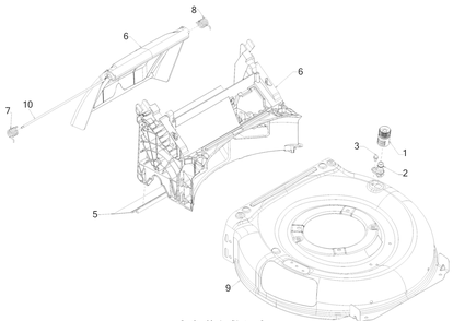 Deck Assembly Diagram and Parts List for SC500EQ (12ACP2J6710)(2019) Cub Cadet Lawn Mower